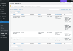 Page screenshot: Tools &rarr; Scheduled Actions