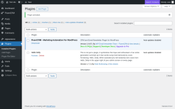 Page screenshot: Plugins &lsaquo; Test site &mdash; WordPress