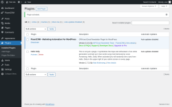 Page screenshot: Plugins &lsaquo; Test site &mdash; WordPress