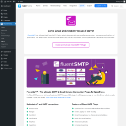 Page screenshot: Fluent Forms &rarr; SMTP
