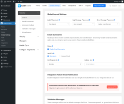 Page screenshot: Fluent Forms &rarr; Global Settings