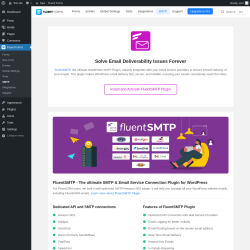 Page screenshot: Fluent Forms &rarr; SMTP