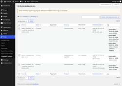Page screenshot: Tools &rarr; Scheduled Actions