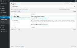 Page screenshot: Plugins ‹ Test site — WordPress