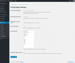 Page screenshot: Settings → Flying Pages