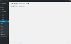 Page screenshot: Settings → Flying Pages → Optimize More!