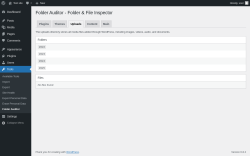 Page screenshot: Tools &rarr; Folder Auditor &rarr; Uploads