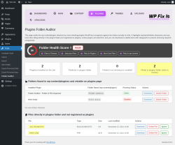 Page screenshot: Tools &rarr; Folder Auditor &rarr; 
        
        Plugins    