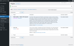 Page screenshot: Plugins &lsaquo; Test site &mdash; WordPress