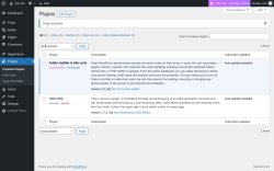 Page screenshot: Plugins &lsaquo; Test site &mdash; WordPress