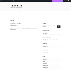Page screenshot: Test site &ndash; Just another WordPress site