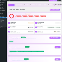 Page screenshot: Guard Dog &rarr; Site Lock  &rarr; 
            
            Dashboard                    