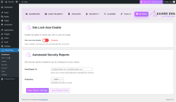 Page screenshot: Guard Dog &rarr; Settings