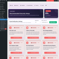 Page screenshot: Guard Dog Security &lsaquo; Test site &mdash; WordPress