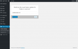 Page screenshot: Folders &lsaquo; Test site &mdash; WordPress