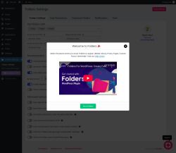 Page screenshot: Folders ‹ Test site — WordPress