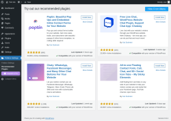 Page screenshot: Folders Settings → Recommended Plugins