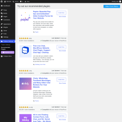 Page screenshot: Folders Settings &rarr; Recommended Plugins
