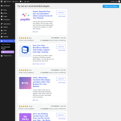 Page screenshot: Folders Settings &rarr; Recommended Plugins