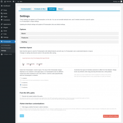 Page screenshot: Fontsampler &rarr; Settings