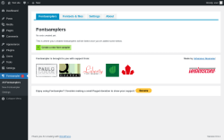 Page screenshot: Fontsampler 