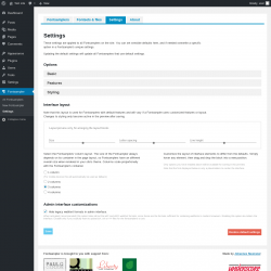 Page screenshot: Fontsampler &rarr; Settings