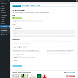 Page screenshot: Fontsampler &rarr; New Fontsampler