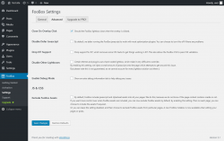 Page screenshot: FooBox &rarr; Settings &rarr; Advanced
