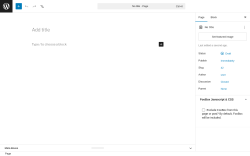 Page screenshot: Add Page &lsaquo; Test site &mdash; WordPress