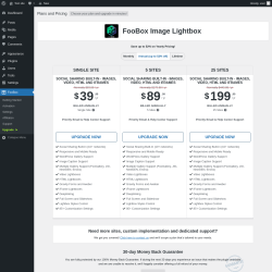 Page screenshot: FooBox &rarr; Upgrade&nbsp;&nbsp;➤