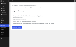 Page screenshot: FooBox &rarr; Affiliation