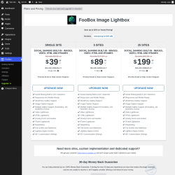 Page screenshot: FooBox &rarr; Upgrade&nbsp;&nbsp;➤