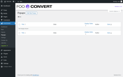 Page screenshot: FooConvert → Popups