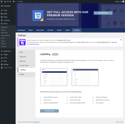 Page screenshot: Menus → Settings → Labelling