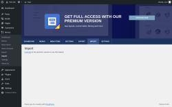 Page screenshot: Menus → Import