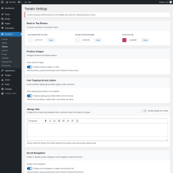 Page screenshot: FoodOrd &rarr; Tweaks
