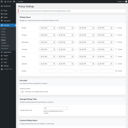 Page screenshot: FoodOrd &rarr; Pickup
