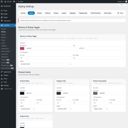 Page screenshot: FoodOrd &rarr; Styling