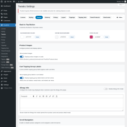 Page screenshot: FoodOrd &rarr; Tweaks