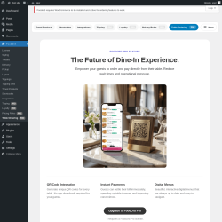 Page screenshot: FoodOrd &rarr; Table Ordering PRO