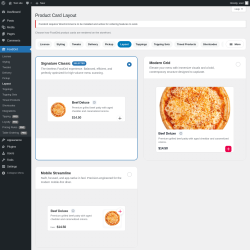 Page screenshot: FoodOrd &rarr; Layout