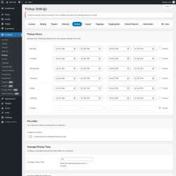 Page screenshot: FoodOrd &rarr; Pickup