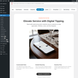 Page screenshot: FoodOrd &rarr; Tipping PRO