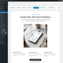 Page screenshot: FoodOrd &rarr; Loyalty PRO