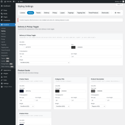 Page screenshot: FoodOrd &rarr; Styling