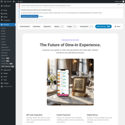 Page screenshot: FoodOrd &rarr; Table Ordering PRO