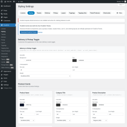 Page screenshot: FoodOrd &rarr; Styling