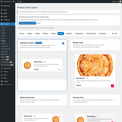 Page screenshot: FoodOrd &rarr; Layout