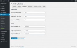 Page screenshot: FooGallery &rarr; Settings &rarr; Language