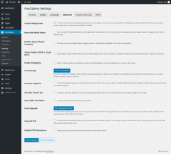 Page screenshot: FooGallery &rarr; Settings &rarr; Advanced
